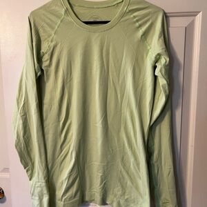 Oiselle Light Green Long Sleeve Top